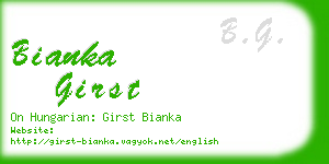 bianka girst business card